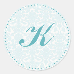 Damask TEMPLATE-Aufkleber Runder Aufkleber