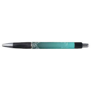 Damask Türkis Wedding Pens Kugelschreiber