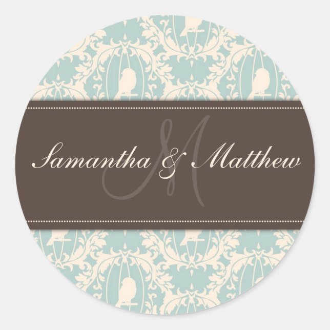 Damask Tweete Aufkleber (Vorderseite)