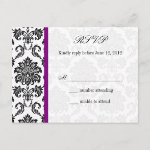 Damask UAWG Postkarte mit Lila
