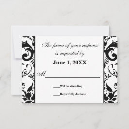 Damask UAWG Wedding Response Cards RSVP Karte