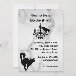 Damask und MarmorHalloween Einladung