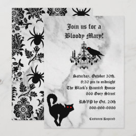 Damask und MarmorHalloween Einladung