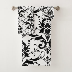 Damask Verziertes Viktorianisches Design Badhandtuch Set
