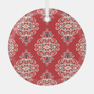 Damask Vintag: Nahtloses Muster Geblüht. Ornament Aus Glas