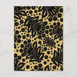 Damask Vintage Paisley Tapete Blumenmuster Postkarte