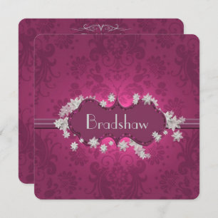 Damask Vow Renewal Zeremonie Einladung