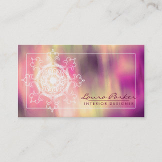 Damask Watercolor Mandala Elegante Kunst, Dichtung Visitenkarte
