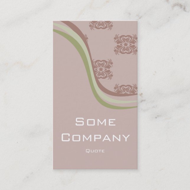 Damask Wave Collection (braun) Visitenkarte (Vorderseite)