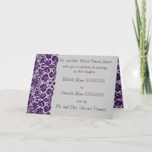 Damask Wedding Einladung-Choose BackGround Einladung