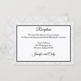 Damask Wedding Einladungskarte