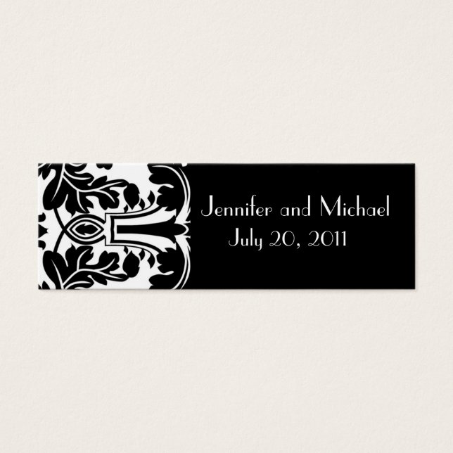 Damask Wedding Favor Gift Tags (Vorderseite)