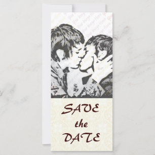 Damask White WEDDING Rett-the-Date