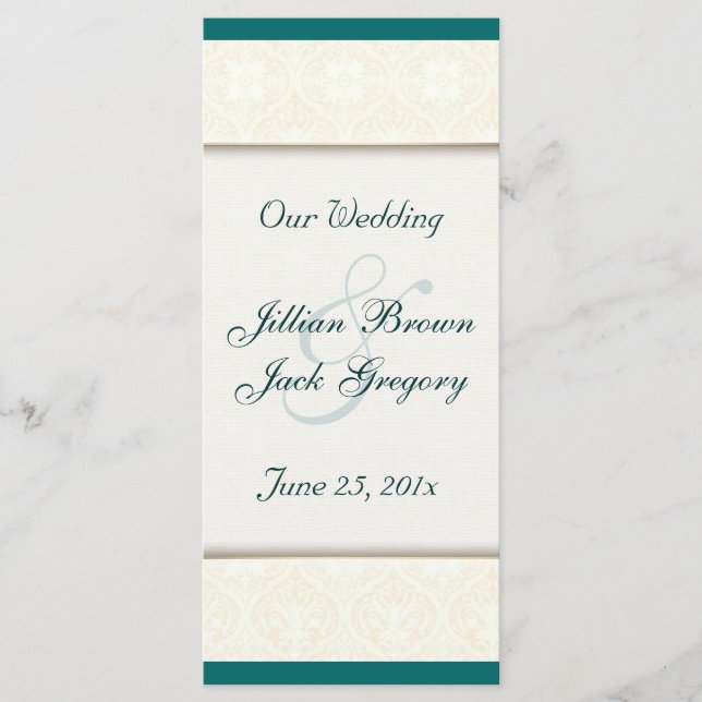 Damask White WEDING-Programm Programm (Vorderseite)
