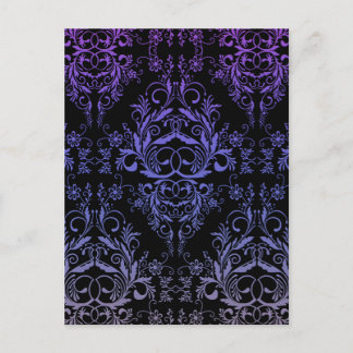 Damask Wildflowers, MITTERNACHTS MASKERADE Postkarte