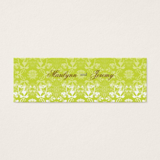 Damask Wirbel bringen Limone Custom Vielen Dank Ge (Vorderseite)