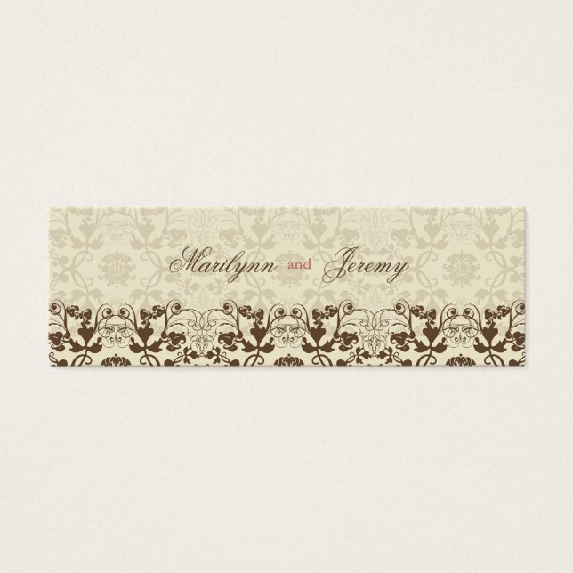 Damask Wirbel Lace Coffee Vielen Dank, dass Sie da (Vorderseite)