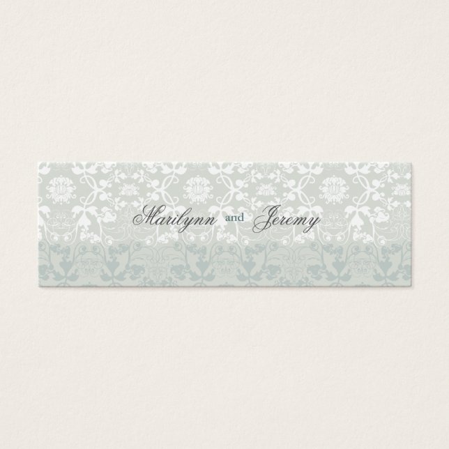 Damask Wirbel Lace Dream Custom Vielen Dank Tag (Vorderseite)