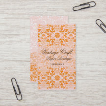 Damask-Wirbel Lace Sorbet Custom-Visitenkarte