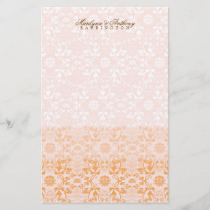 Damask Wirbel Lace Sorbet Danke für Ihre Stationie Briefpapier