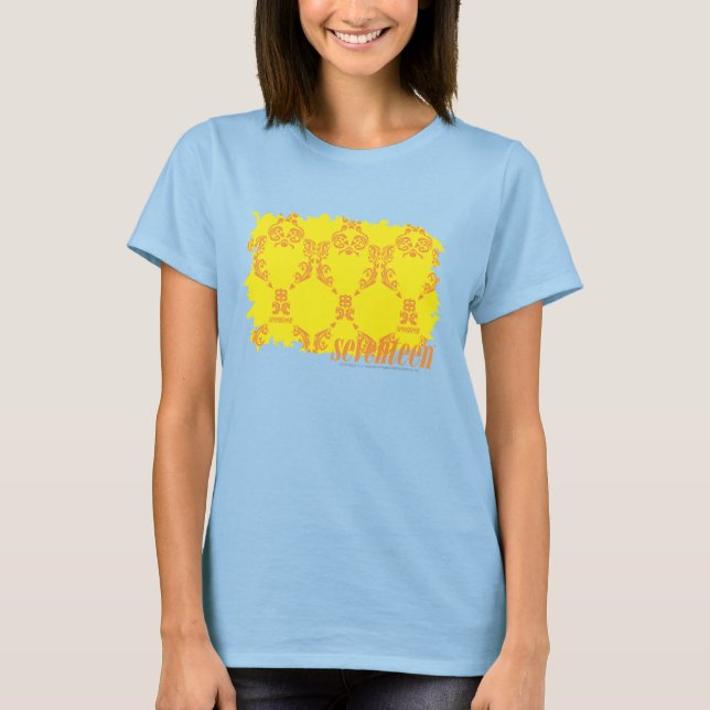 Damask Yellow Orange 2 T-Shirt (Vorderseite)