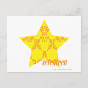 Damask Yellow Orange 3 Postkarte