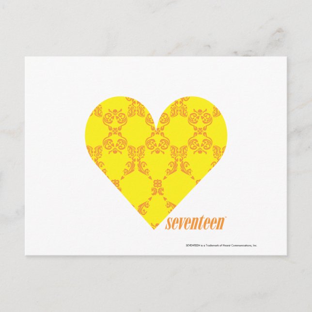 Damask Yellow Orange 4 Postkarte (Vorderseite)