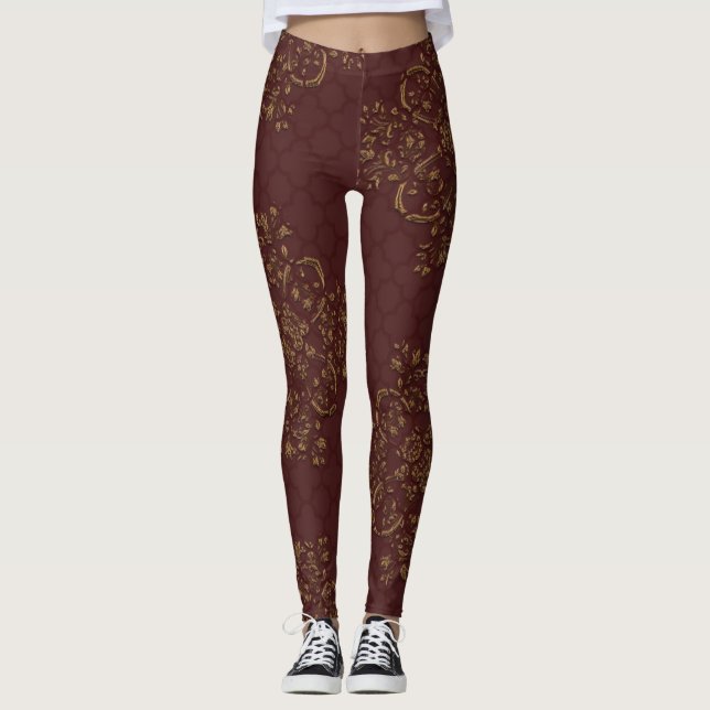 Damask | Zazzle_Growshop. Leggings (Vorderseite)