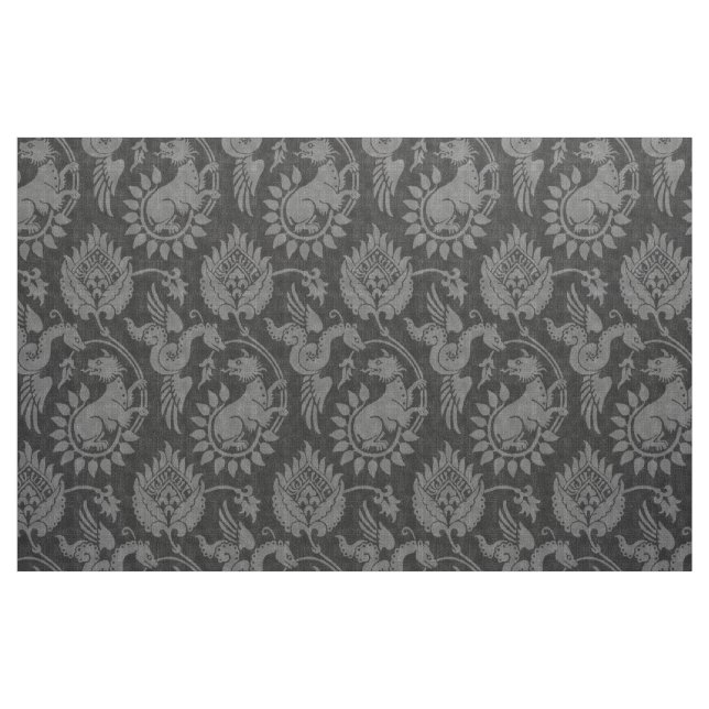 Damaske mit Flügelschlangen, schwarz Stoff (Fat Quarter (45,7 x 55,9 cm))