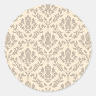 Damaskmuster 3 runder aufkleber