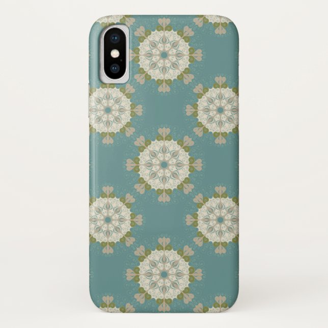 Damaskmuster mit abstrakten Elementen Case-Mate iPhone Hülle (Rückseite)