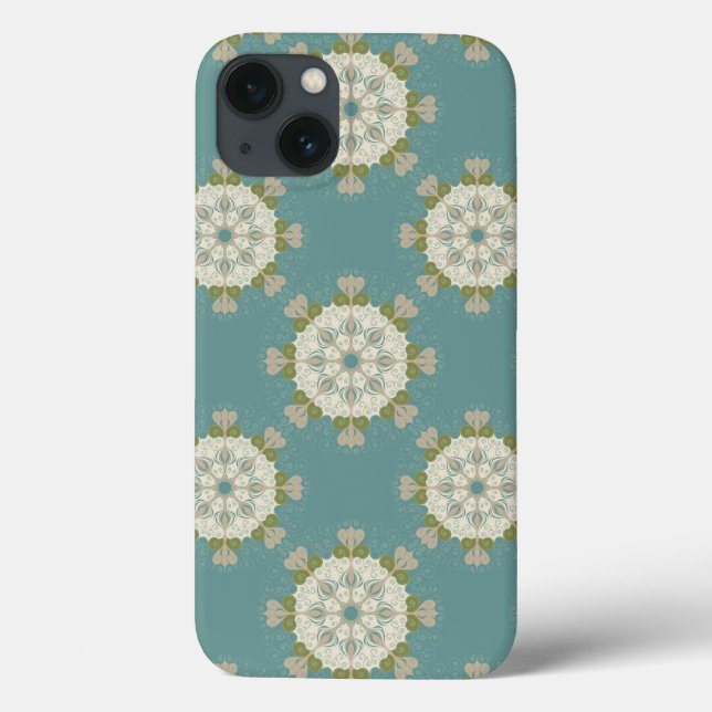 Damaskmuster mit abstrakten Elementen Case-Mate iPhone Hülle (Rückseite)
