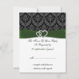 Damaskus Diamante grüne Hochzeit RSVP