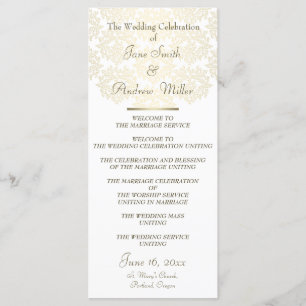 Damaskus-Goldmuster-Hochzeitsprogramme Programm
