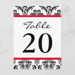 Damaskus-Tischnummern (schwarz / rot / weiß) Postkarte