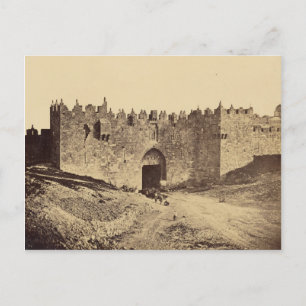 Damaskustor, Jerusalem Foto von 1857 Postkarte