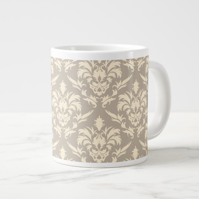 Damast 2 Jumbo-Tasse (Vorderseite Rechts)