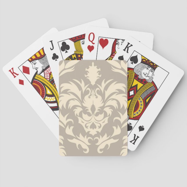 Damast 2 spielkarten (Rückseite)