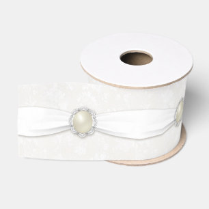 Damast-30. Hochzeitstag-Band Ripsband
