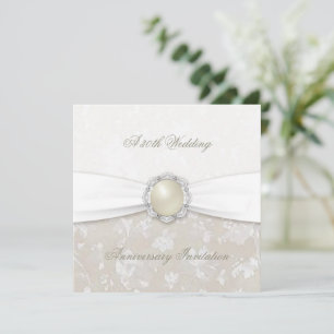Damast 30. Hochzeitstag Einladung