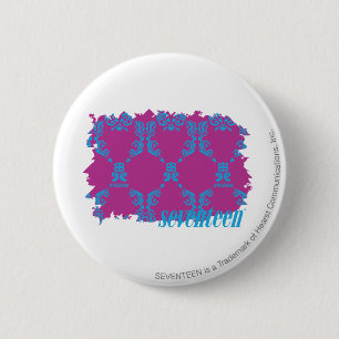 Damast Aqua-Lila 2 Button