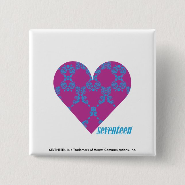 Damast Aqua-Lila 4 Button (Vorderseite)