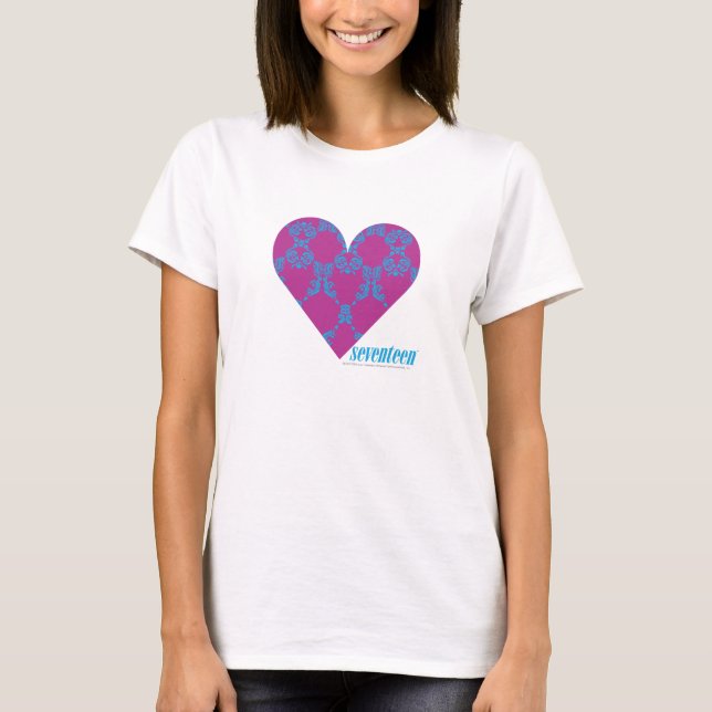 Damast Aqua-Lila 4 T-Shirt (Vorderseite)