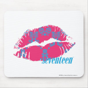 Damast Aqua-Magentarot Mousepad