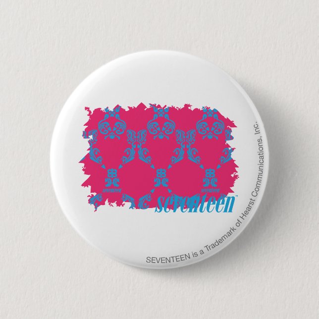 Damast Aqua-Magentarote 3 Button (Vorderseite)