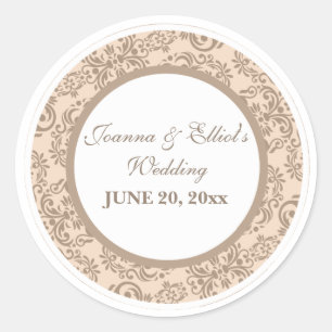 Damast-Art-Aufkleber Runder Aufkleber