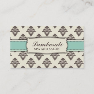 Damast-Blumenmuster-elegantes modernes nobles Visitenkarte