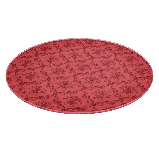 Damast-Blumenmuster Schneidebrett (Ecke)