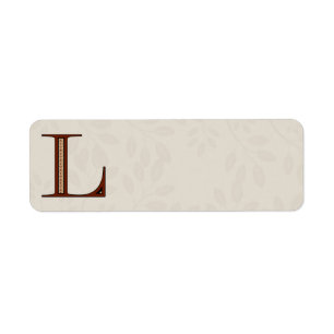 Damast-Buchstabe L - Rot