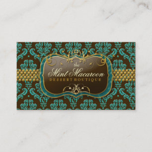 Damast der Makronen-311-Mint Visitenkarte